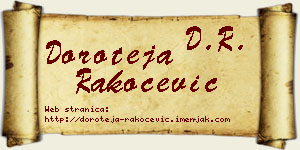 Doroteja Rakočević vizit kartica